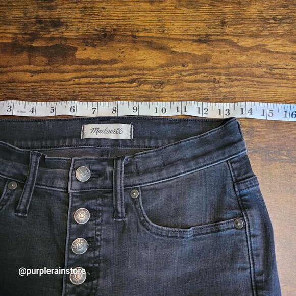 Madewell Jeans 26 S Cali Denim Bootcut Asymmetrical Hem Woodston Wash G9604 - Picture 8 of 14